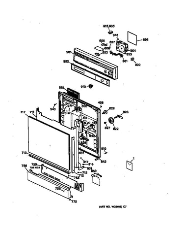 Escutcheon & door assembly