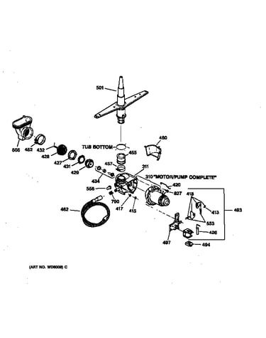 Motor-pump mechanism
