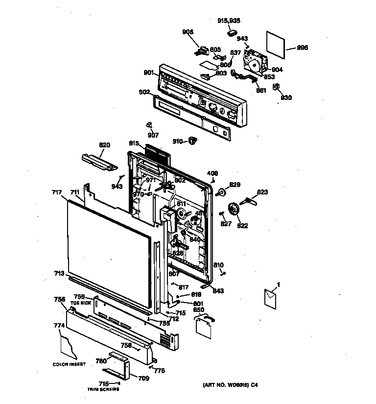 ESCUTCHEON & DOOR ASSEMBLY