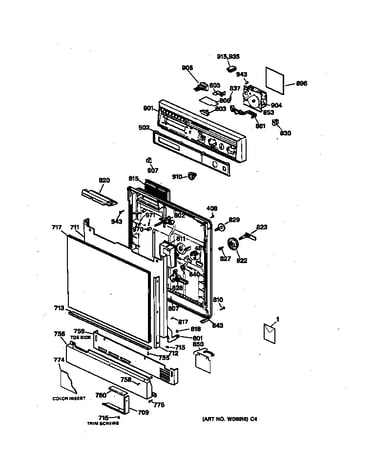 Escutcheon & door assembly