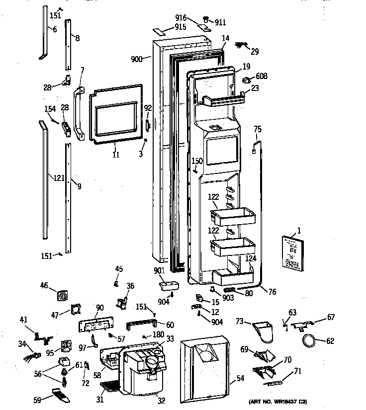 Freezer door