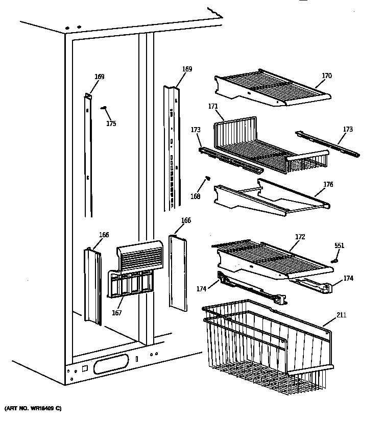 Freezer shelves