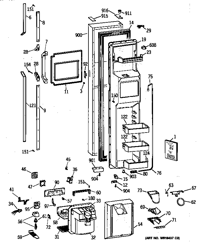 Freezer door