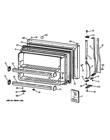 Freezer door