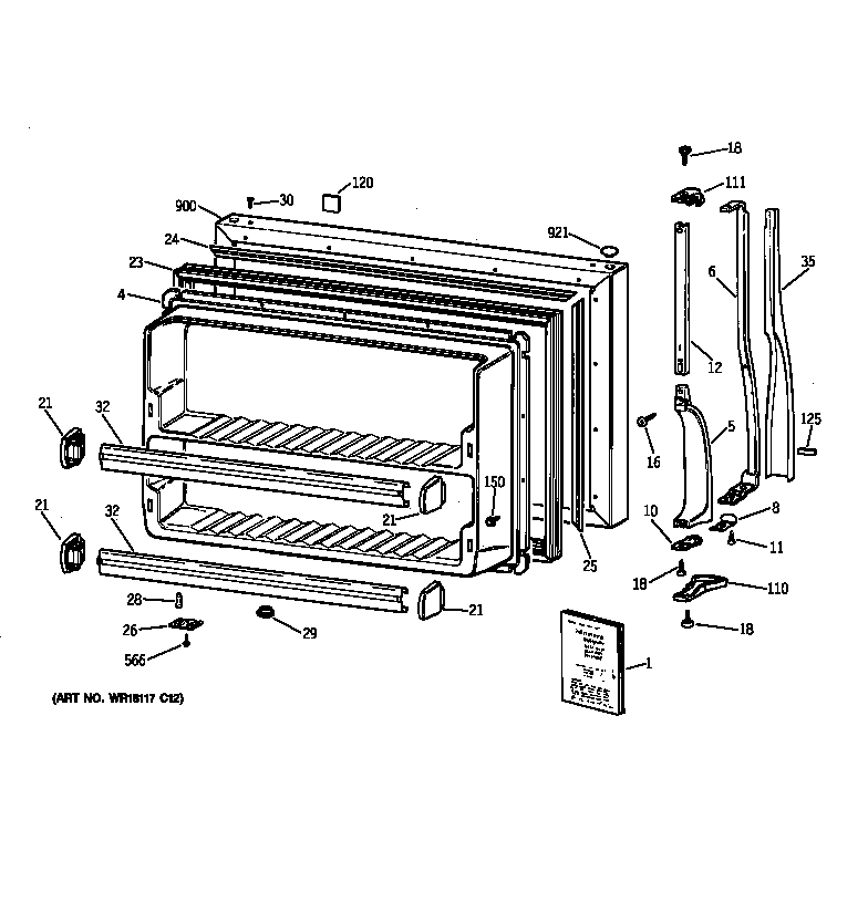 Freezer door