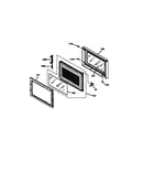 Microwave oven door