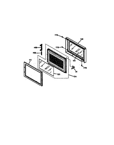 Microwave oven door