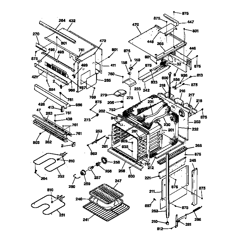 Body with microwave inclosure