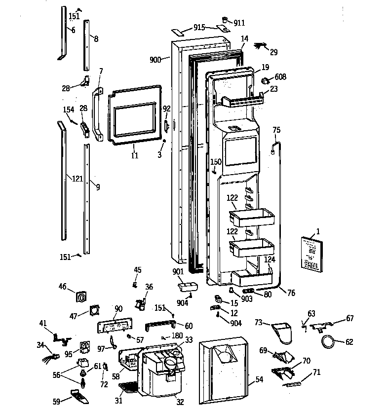Freezer door