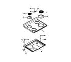 Hotpoint RB502S3WH cooktop diagram
