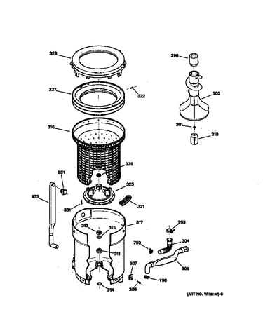 Tub, basket & agitator