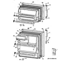 GE TBX18TAZFRWH doors diagram