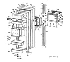 GE TFX30PBZABB fresh food door diagram