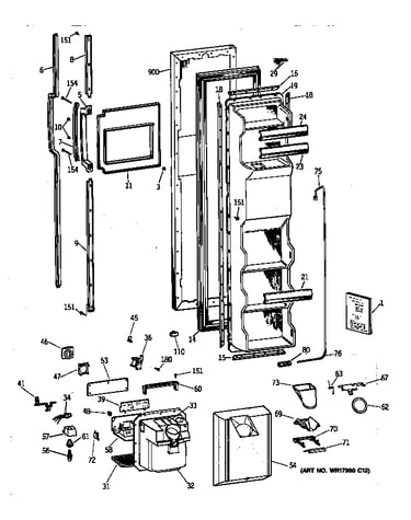 Freezer door