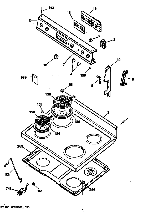 Control panel & cooktop