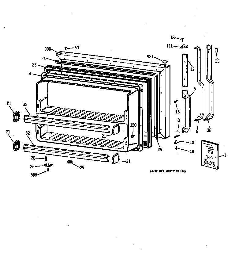 Freezer door