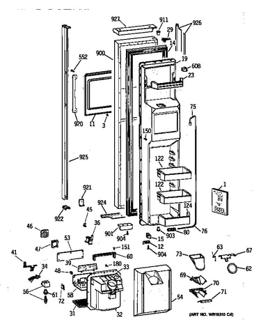 Freezer door