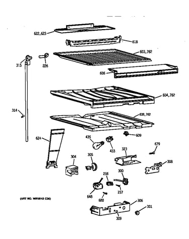 Compartment separator parts