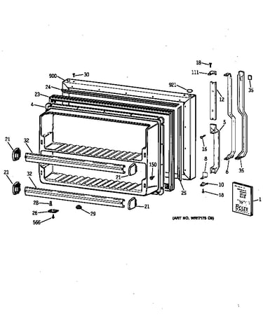 Freezer door