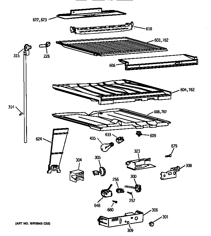 Compartment separator parts