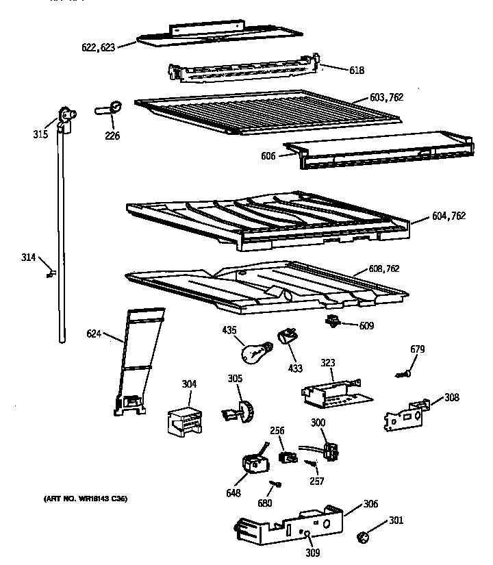 Compartment separator parts