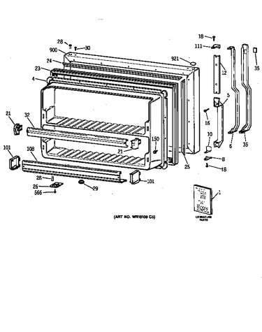 Freezer door
