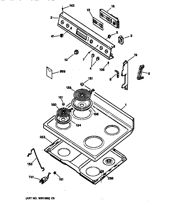 CONTROL PANEL & COOKTOP