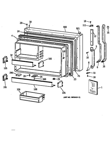 Freezer door