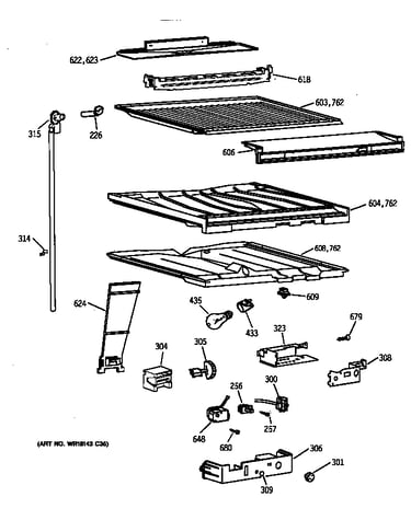 Compartment separator parts