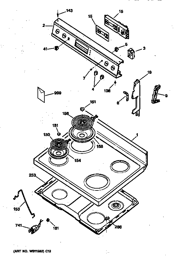 CONTROL PANEL & COOKTOP