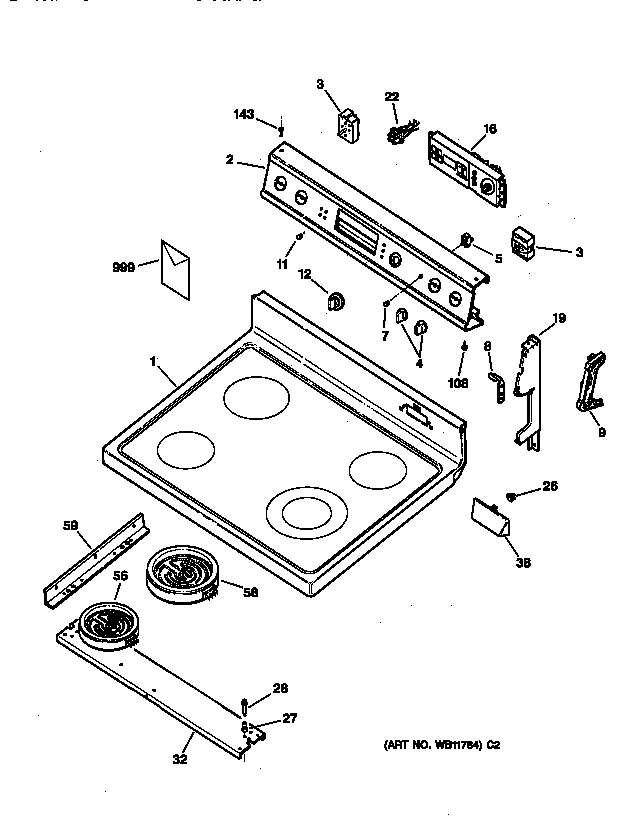 Control panel & cooktop