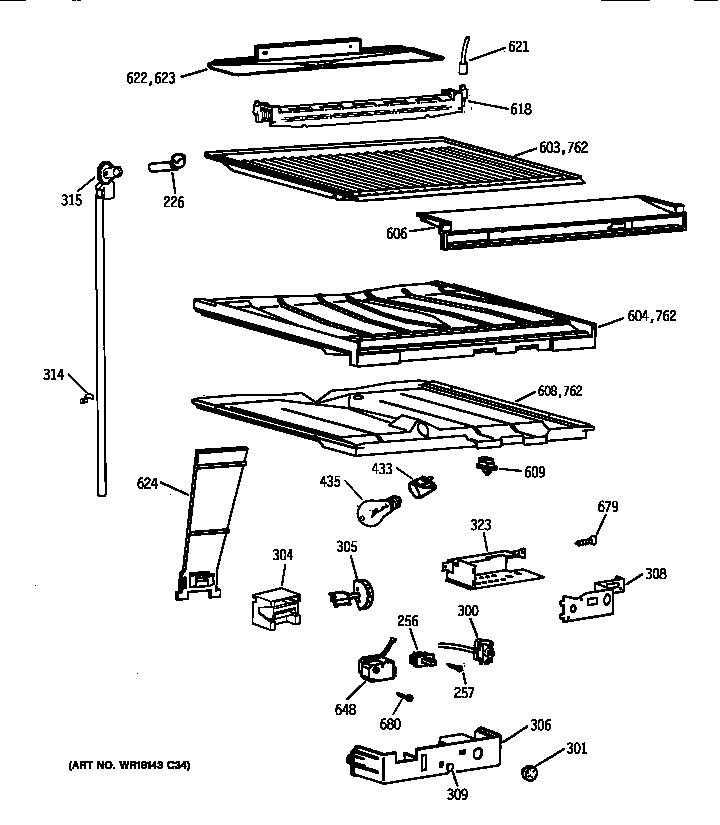 Compartment separator parts