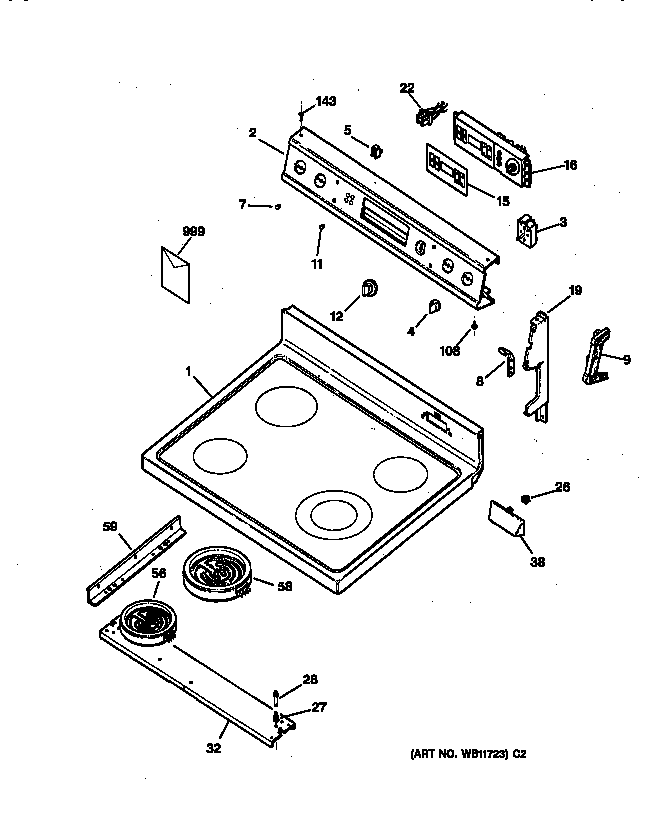 CONTROL PANEL & COOKTOP