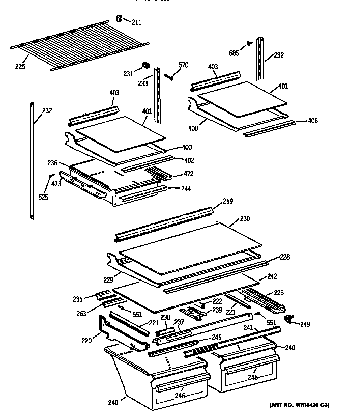 Shelf parts