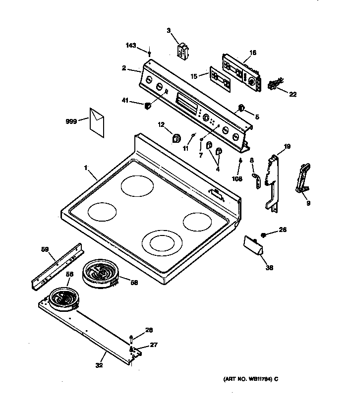 Control panel & cooktop