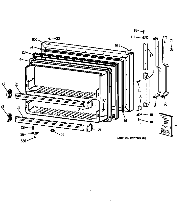 Freezer door