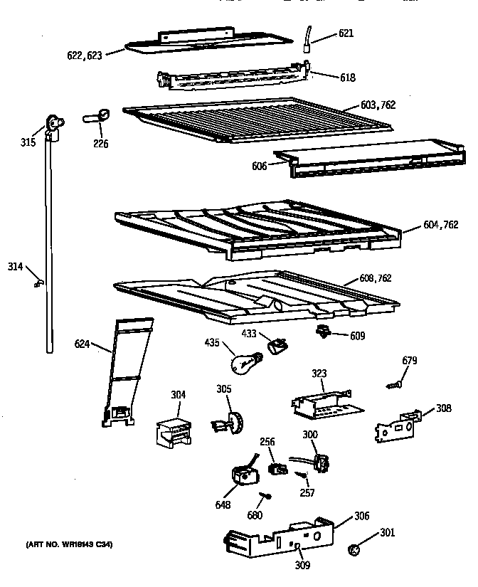 Compartment separator parts