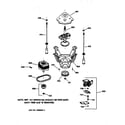GE WISR309CT6WW suspension, pump & drive components diagram
