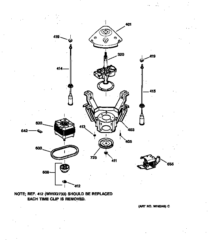 Suspension, pump & drive components