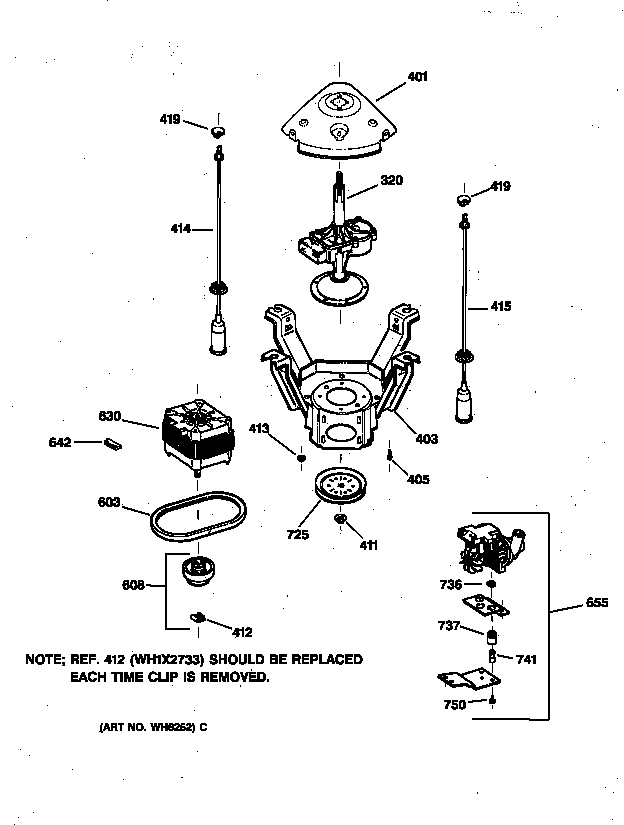 Suspension, pump & drive components
