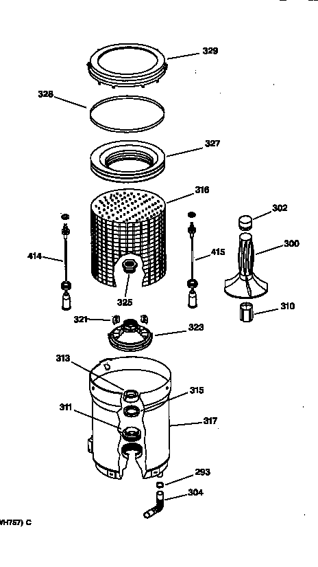 Basket & agitator