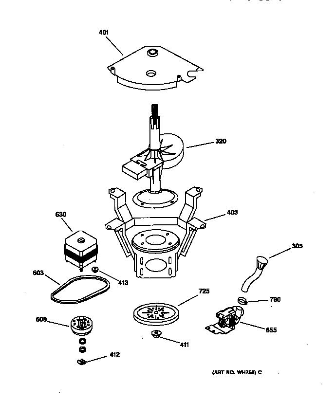 Motor-pump & drive parts
