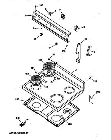 Control panel & cooktop
