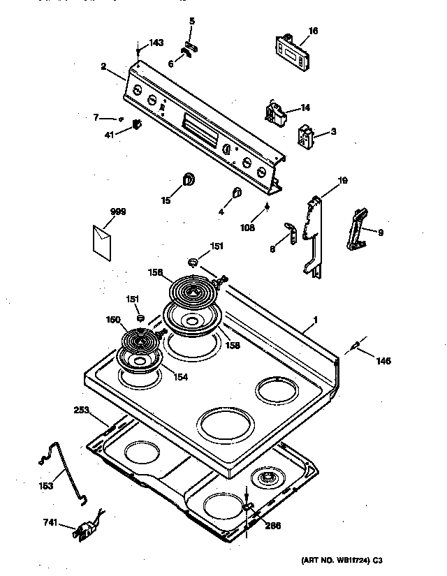 CONTROL PANEL & COOKTOP