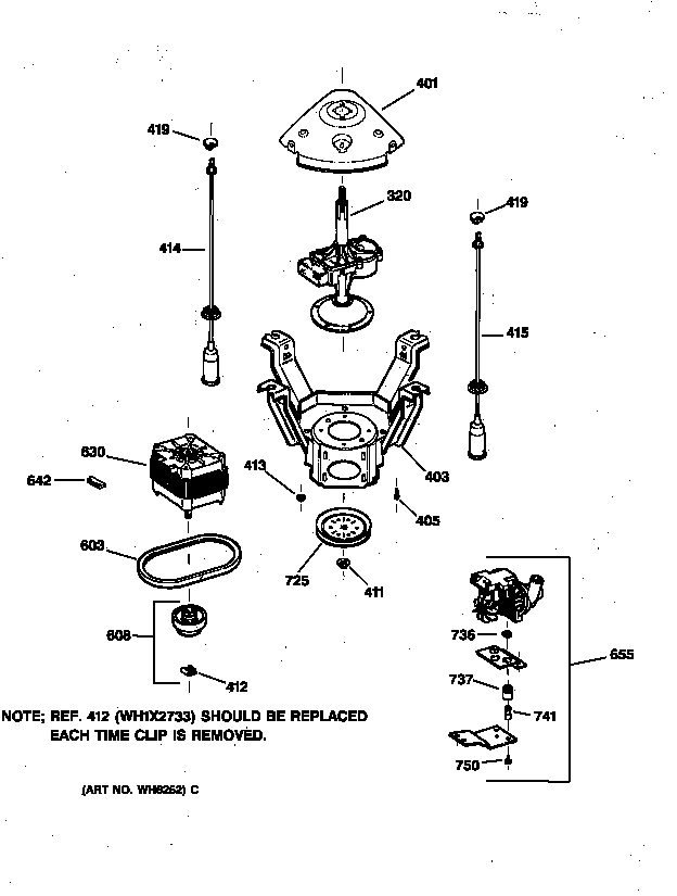 Suspension, pump & drive components