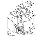 GE YISR309JT6AA cabinet, cover & front panel diagram