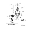 GE WKSR2100T9WW suspension, pump & drive components diagram