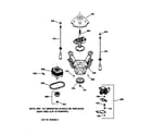 GE WPSQ4160T9WW suspension, pump & drive components diagram