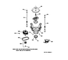 GE WJSR2080T8WB suspension, pump & drive components diagram