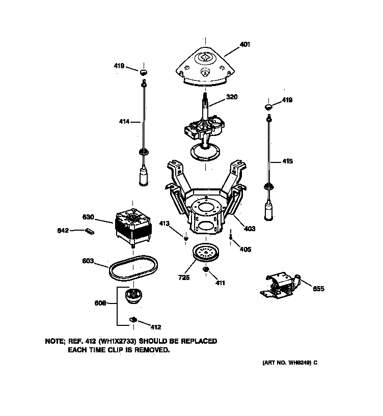 Suspension, pump & drive components